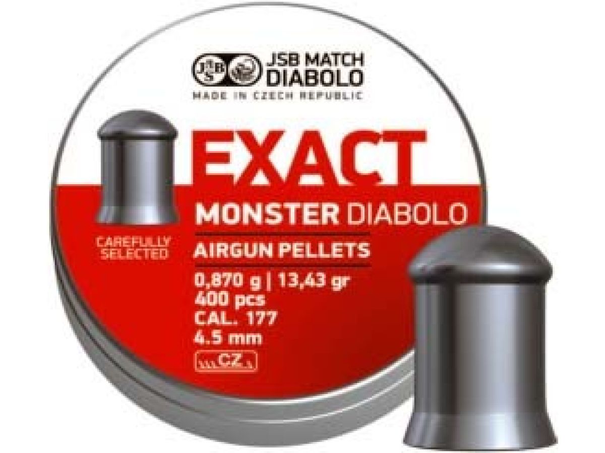 Plombs JSB Exact Monster 4.5mm x400 lourds pour carabines puissantes